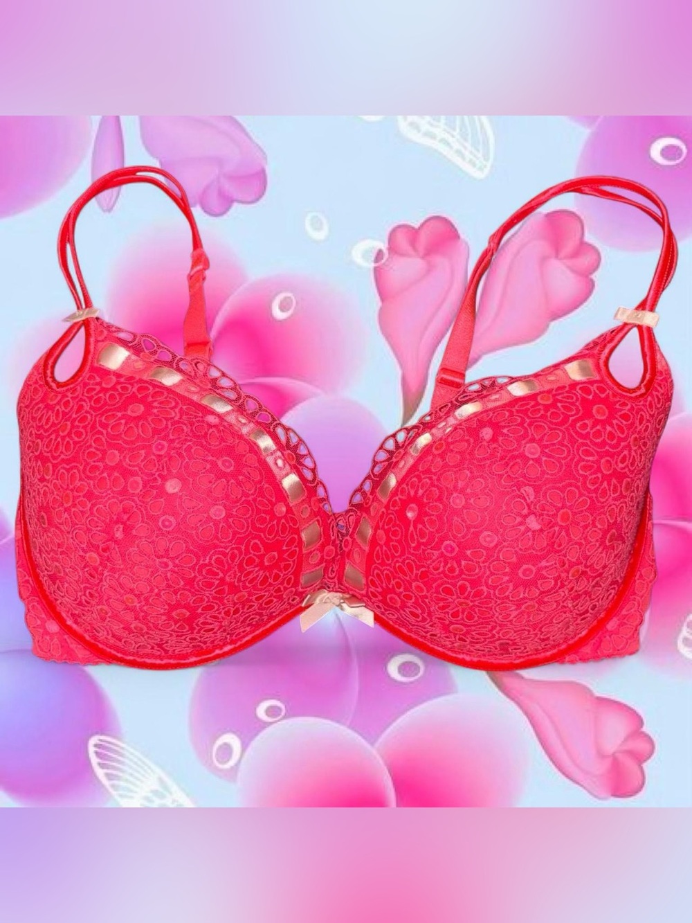 vintage y2k victoria’s secret sexy little things multiway push-up bra, sz 36dd
